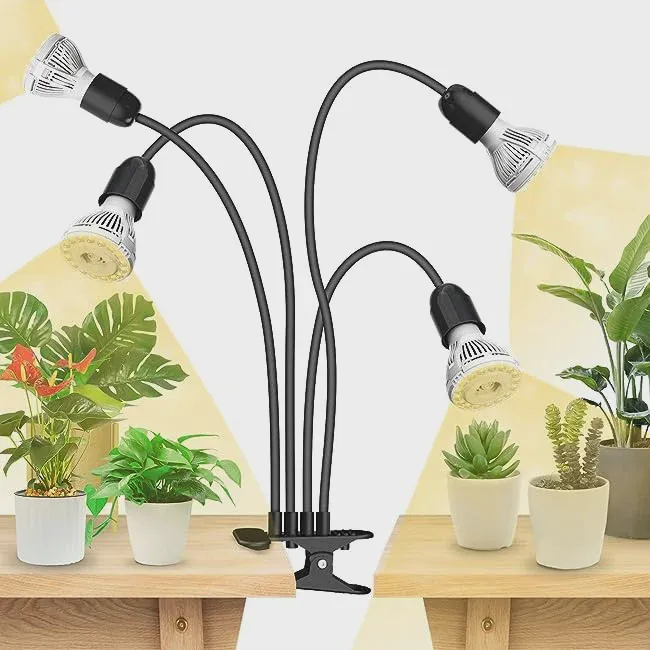 Product photograph from the original 2023 article: SANSI gooseneck LED grow light